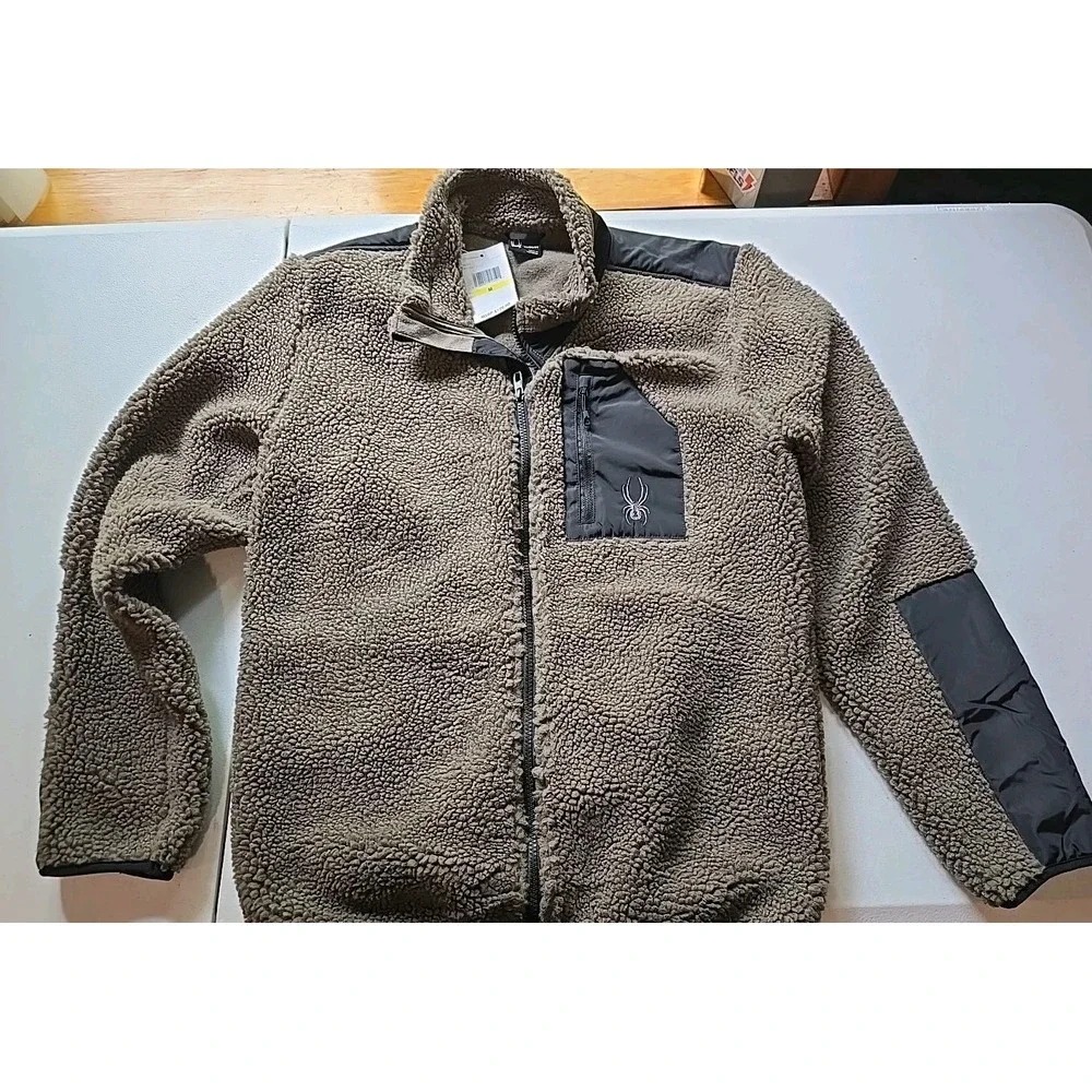 SPYDER MEN'S SHERPA MILITANT JACKET - SIZE: MEN M‎ - FALCON